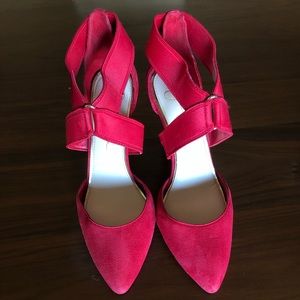 Jessica Simpson Faux Suede Pumps w/ Elastic Straps